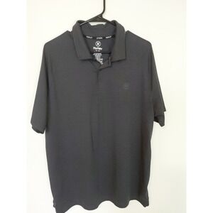 HURLEY Men's Stretch Moisture Wicking Performance Golf Polo Shirt Siz L DarkGrey